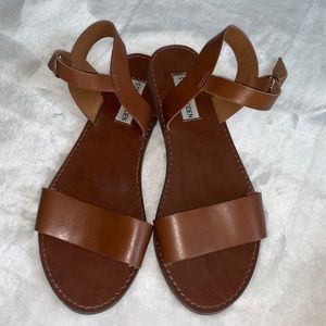 Steve Madden Brown Leather Sandal